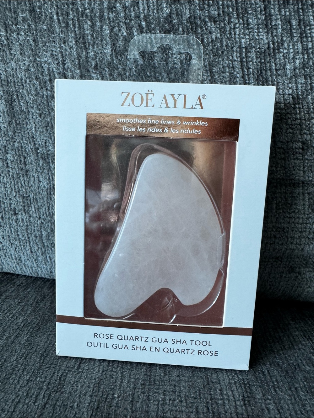 ZOE AYLA Rose Quartz Gua Sha Tool - Pink